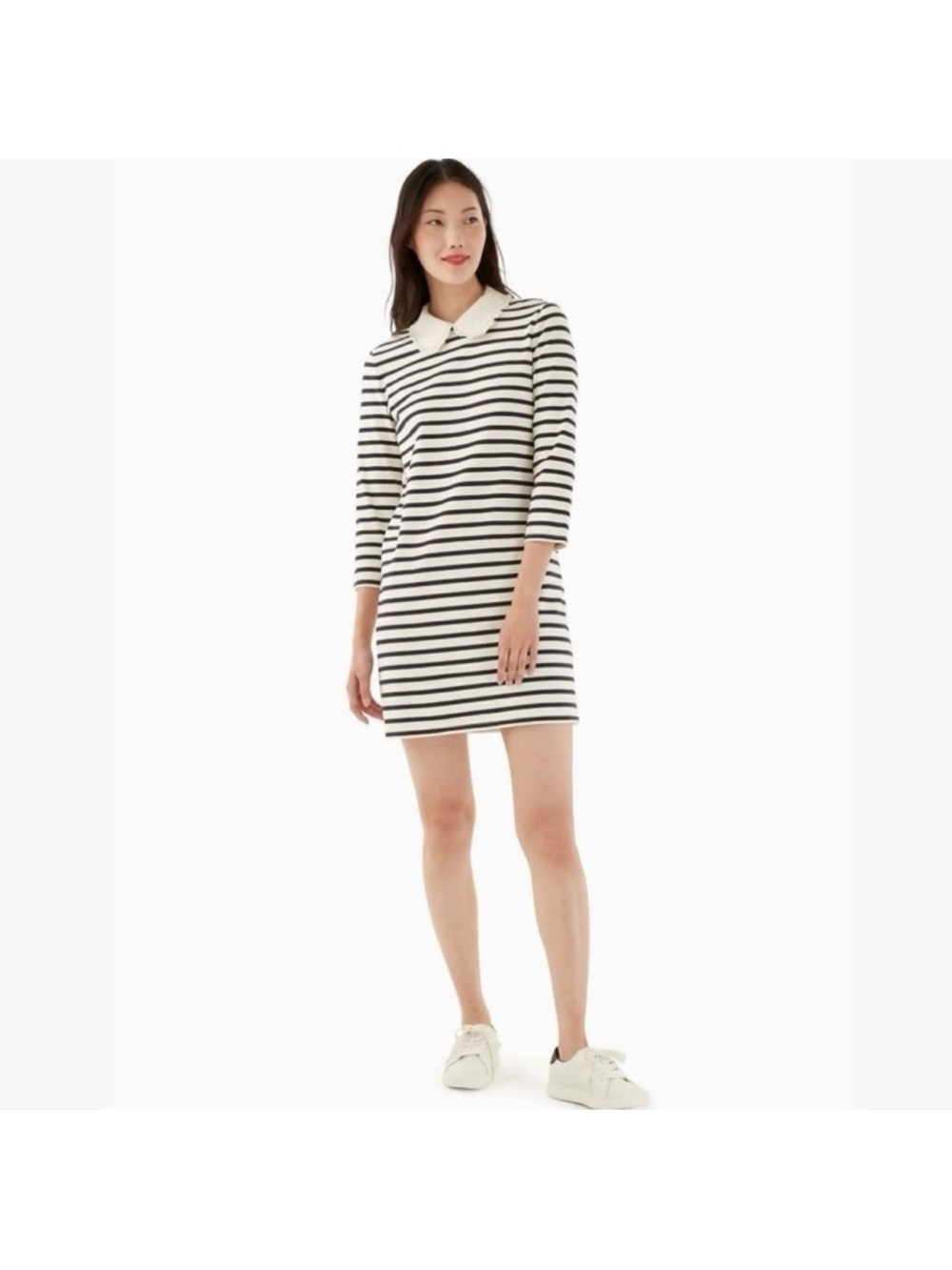 Kate Spade Preppy Boho Cottagecore Long Sleeve Peter Pan Collar Dress M